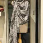 Fine Wool Kani Scarf with Floral & Paisley Design Beige Colour