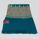 Blue Pure Pashmina Shawl with Intricate Sozni Embroidery
