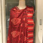 Red Fine Wool Beige Kani Scarf