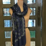 Animal Pattern Thread Embroidered Pure Wool Scarf