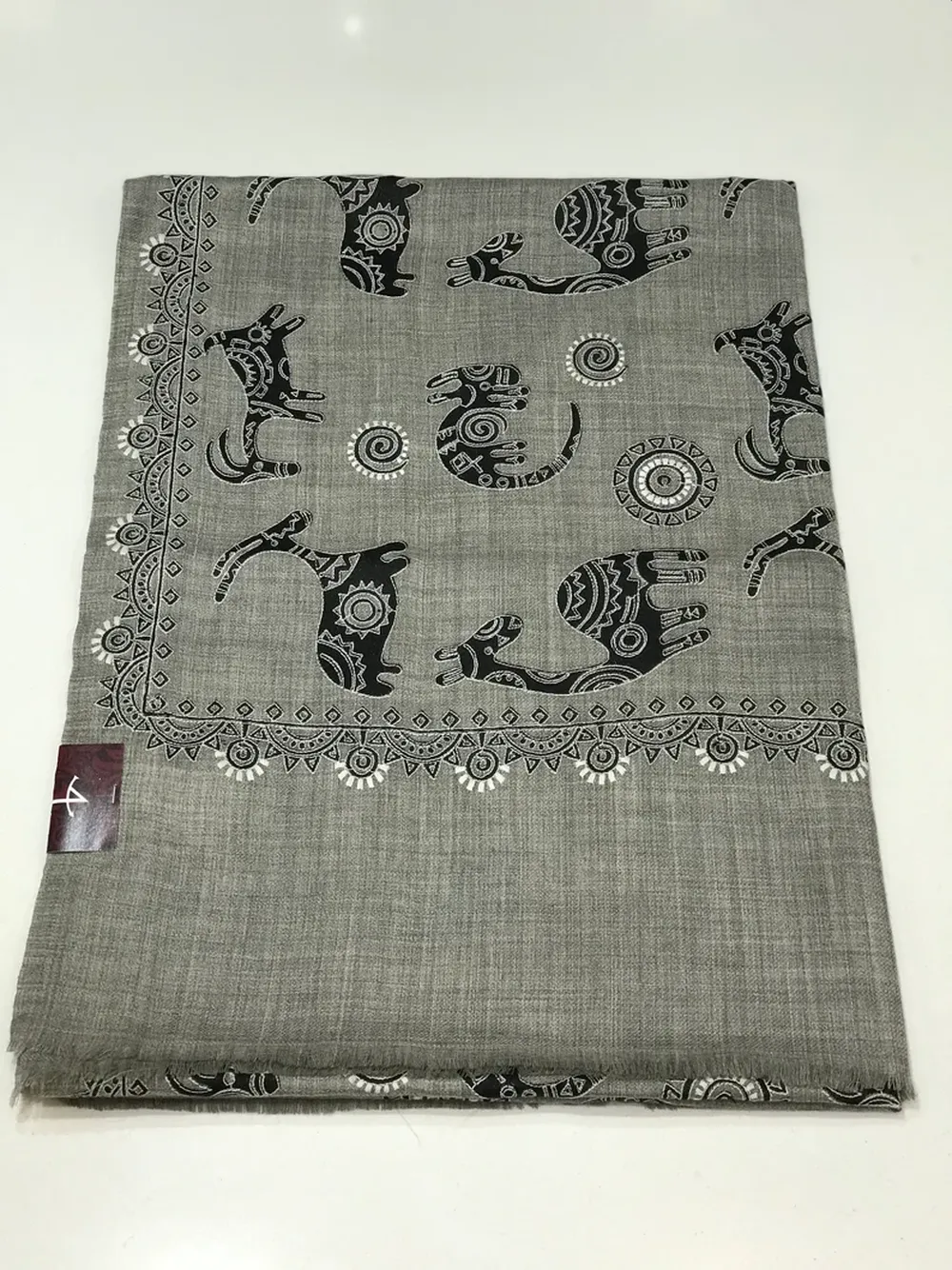 Thread Embroidered Animal Pattern Pure Wool Scarf Greyil_794xN.2344990242_lh4o_result Thread Embroidered Animal Pattern Pure Wool Scarf Grey
