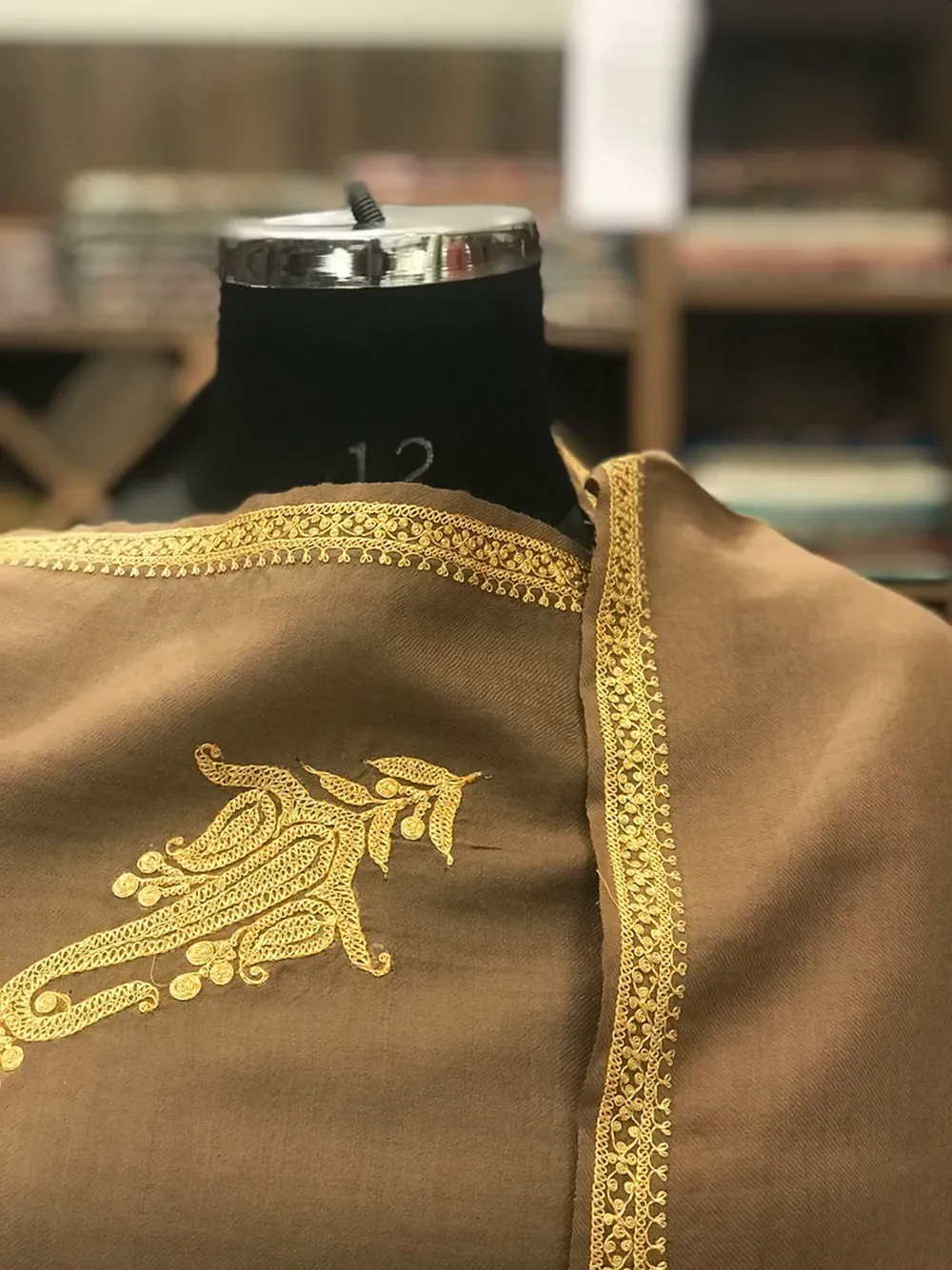 Pure Merino Wool Scarf with Tilla Hand Embroidery