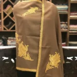 Pure Merino Wool Scarf with Tilla Hand Embroidery