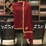 Pure Merino Wool Scarf with Tilla Hand Embroidery