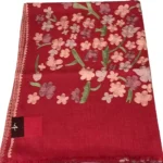 Pure Wool Floral Thread Embroidered Scarf