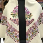 Papier Mache Hand Embroidered Square Pure Pashmina Scarf