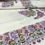 Papier Mache Hand Embroidered Square Pure Pashmina Scarf