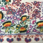 Papier Mache Hand Embroidered Square Pure Pashmina Scarf