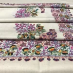 Papier Mache Hand Embroidered Square Pure Pashmina Scarf