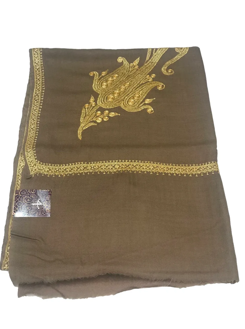 Pure Merino Wool Scarf with Tilla Hand Embroidery