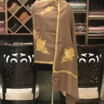 Pure Merino Wool Scarf with Tilla Hand Embroidery