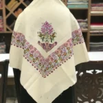 Papier Mache Hand Embroidered Square Pure Pashmina Scarf