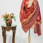 Maroon Soft Fine Wool Shawl with Sozni Machine Embroidery
