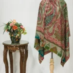 Pure Pashmina Shawl With Multi Colour Artistic Kalamkari Hand Embroidery Hand Paint