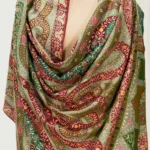 Pure Pashmina Shawl With Multi Colour Artistic Kalamkari Hand Embroidery Hand Paint front