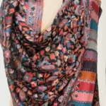 Black Pashmina Stole With Multi-Colour Kani Weaves front