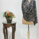 Navy Blue Pashmina Stole With Multi-Colour Kani Weaves