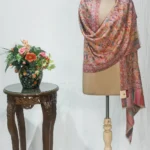 Natural Beige Pashmina Stole With Multi-Colour Kani Weaves