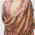 Natural Beige Pashmina Stole With Multi-Colour Kani Weaves front