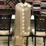 Beige Pure Pashmina Shawl With Tilla Embroidery