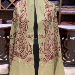 Green Pure Pashmina Aari and Tilla Fusion Embroidered Stole