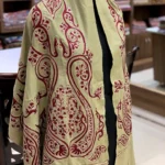Green Pure Pashmina Aari and Tilla Fusion Embroidered Stole front