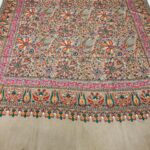 Natural Pure Wool Shawl with Sozni Machine Jama Embroidery