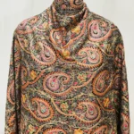 Black Natural Pure Wool Shawl with Silk Thread Aari Embroidery front