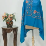 Ferozi Pure Wool Shawl with Sozni Hand Embroidery