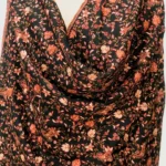Black Sozni Jaal Hand Embroidered Pure Wool Shawl front
