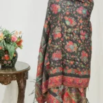 Grey Blue Modal Silk Kani Weave Dupatta front