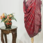 Maroon Banarasi Weaved Dupatta