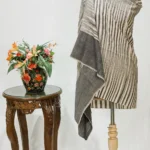Off-White Pure Pashmina Shawl with Ikat Design