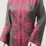 Grey Kurta with Silk Thread Achkan Style Aari Embroidery