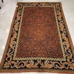 Chain-Stitch Home Decor Cheetah Pattern Rug
