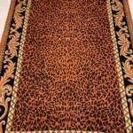 Chain-Stitch Home Decor Cheetah Pattern Rug front