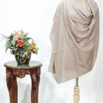 Natural Beige Pure Pashmina Shawl with Stripes