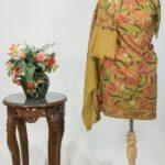Mustard Pure Wool Shawl with Silk Thread Aari and Zari Jaal Embroidery