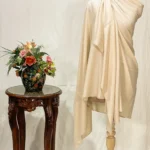 Off-White Plain Pure Pashmina Shawl