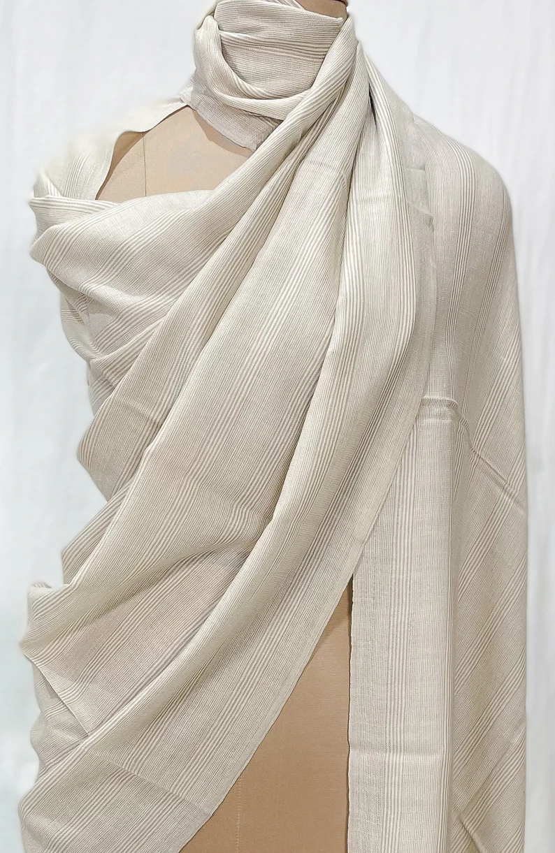 Pure Pashmina Shawl with Stripes