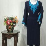 Navy Blue Kurta with Aari Embroidery