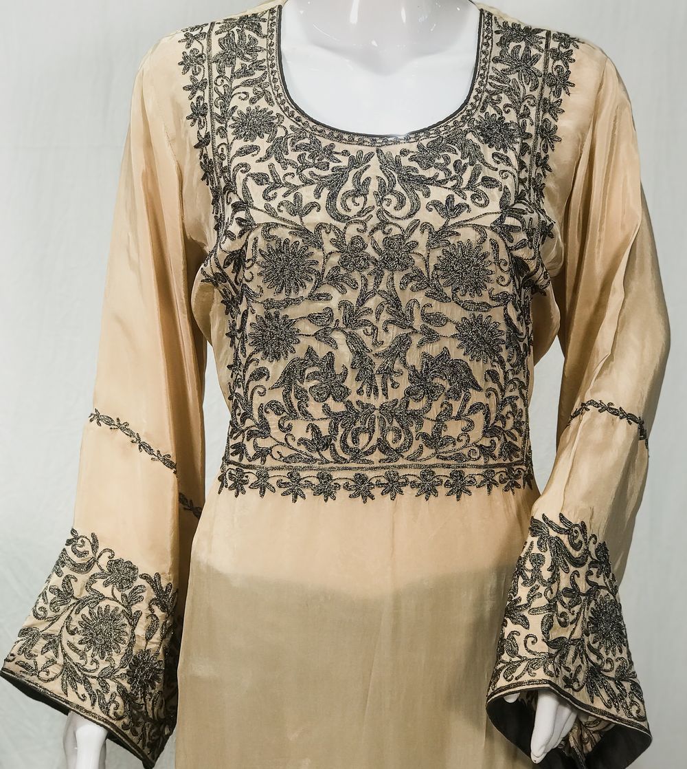 Fawn Kurta with Thread and Zari Embroidery IMG_6703_result Fawn Kurta with Thread and Zari Embroidery