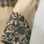 Fawn Kurta with Thread and Zari Embroidery
