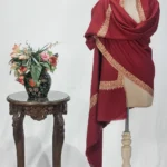 Maroon Pure Pashmina Shawl With Intricate Sozni hand Embroidery
