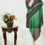 Grey and Green Ombre Pure Pashmina Scarf