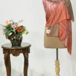 Grey, Pink and Rust Ombre Pure Pashmina Scarf