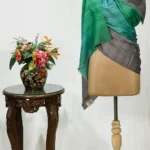 Grey, Blue and Green Ombre Pure Pashmina Scarf