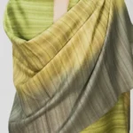 Grey, Yellow and Green Ombre Pure Pashmina Scarf front