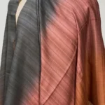 Grey, Pink and Peach Ombre Pure Pashmina Scarf front
