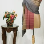 Pink, Natural and Grey Ombre Pure Pashmina Scarf